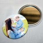 badge miroir de poche personnalisable avec photo