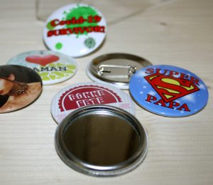 badge personnalisable épingle ou miroir